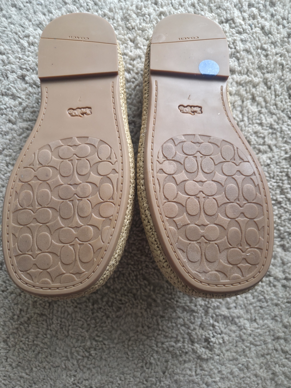 Coach Woven Slide Sandals in Natural Straw - Picture 5 of 6